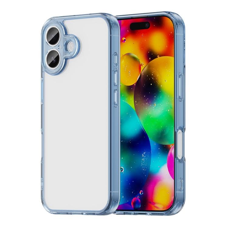 For iPhone 17 PC Hybrid TPU Airbag Shockproof Phone Case(Transparent Blue) - Immagine 1