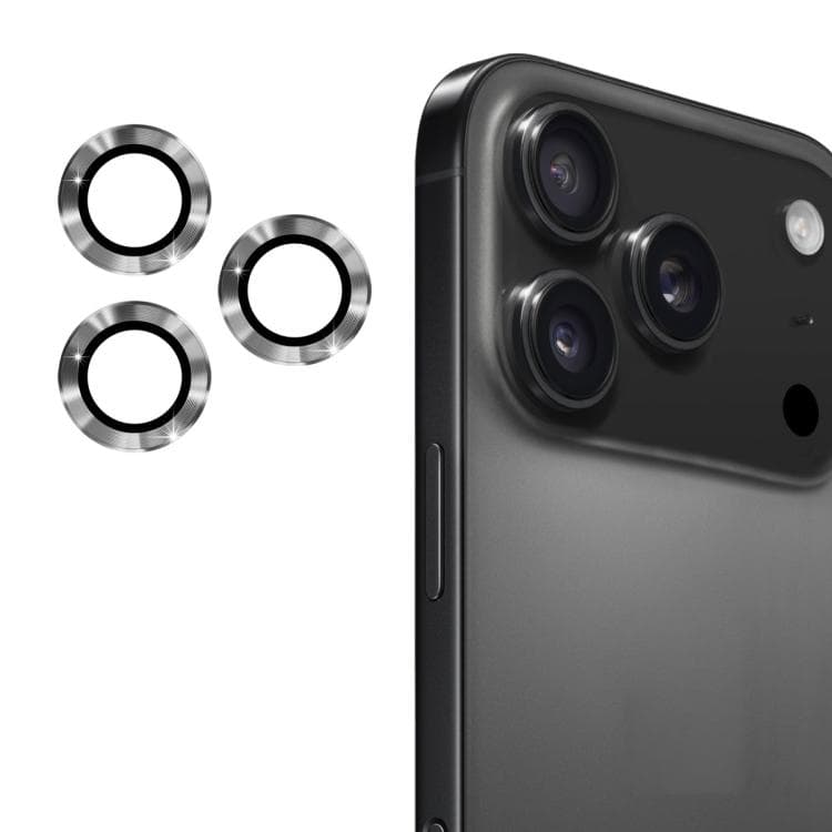 For iPhone 17 Pro / 17 Pro Max ENKAY 9H Rear Lens Aluminium Alloy Tempered Glass Film(Titanium Grey) - Immagine 1