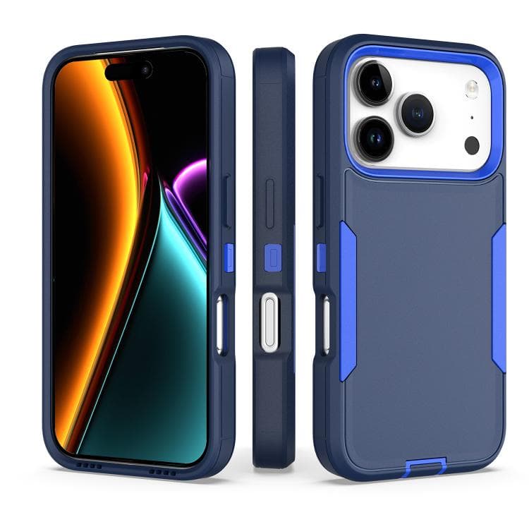 For iPhone 17 Pro 2 in 1 PC Hybrid TPU Phone Case(Royal Blue+Dark Blue) - Immagine 1