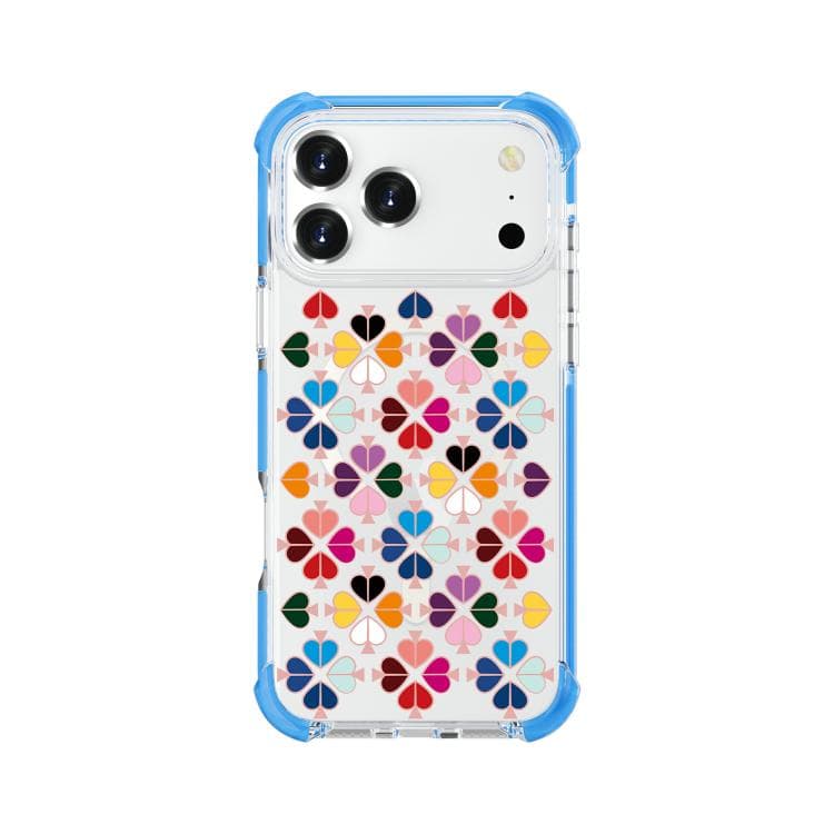 Custodia magnetica per iPhone 17 Pro in acrilico con protezione antiurto ai quattro angoli e motivo a cuore (Blu) - Immagine 1