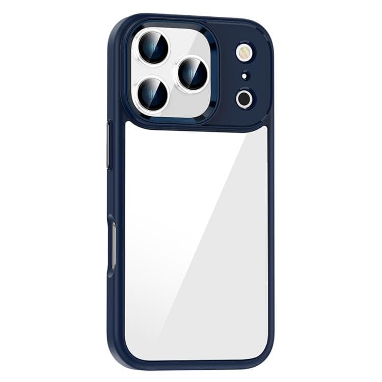 For iPhone 17 Pro Anti-fingerprint Highly Transparent PC Phone Case(Dark Blue) - Immagine 1