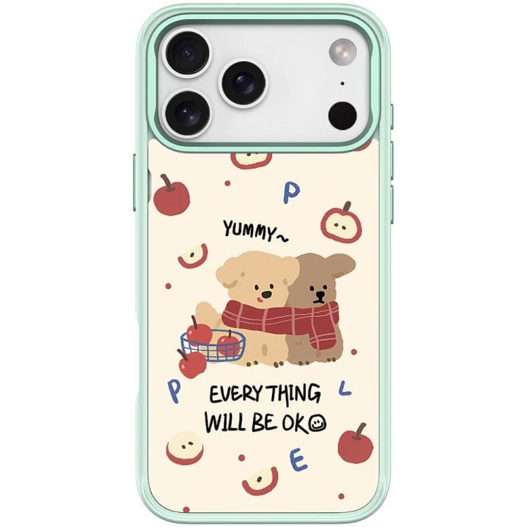 Custodia magnetica per iPhone 17 Pro con motivo a cane Apple (verde chiaro) - Immagine 1