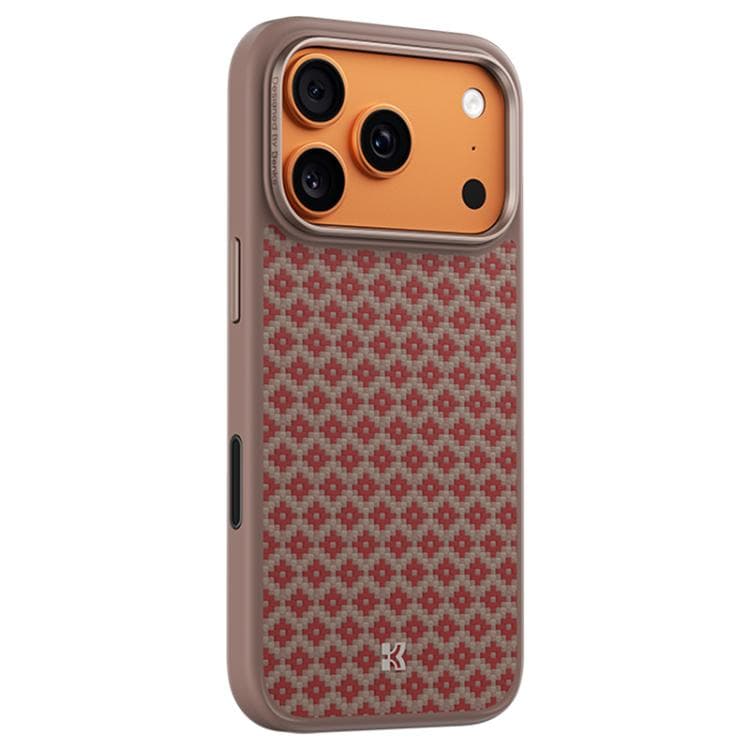 For iPhone 17 Pro Benks Y3 Kevlar Diamond Pattern Shockproof Magnetic Phone Case(Orange) - Immagine 1