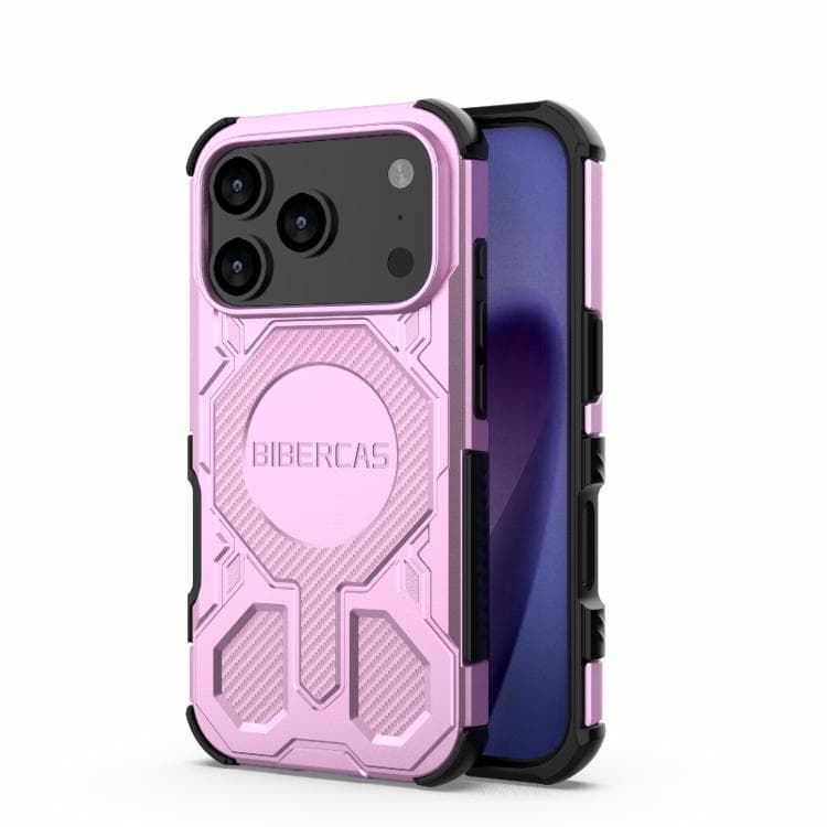 For iPhone 17 Pro BIBERCAS Real Color Series MagSafe Shockproof Phone Case(Pink) - Immagine 1
