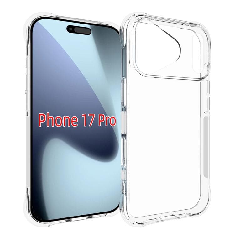 For iPhone 17 Pro Big Hole Shockproof Non-slip Thickening TPU Phone Case(Transparent) - Immagine 1