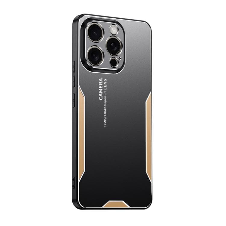 For iPhone 17 Pro Blade Series TPU Hybrid Metal Phone Case(Gold) - Immagine 1