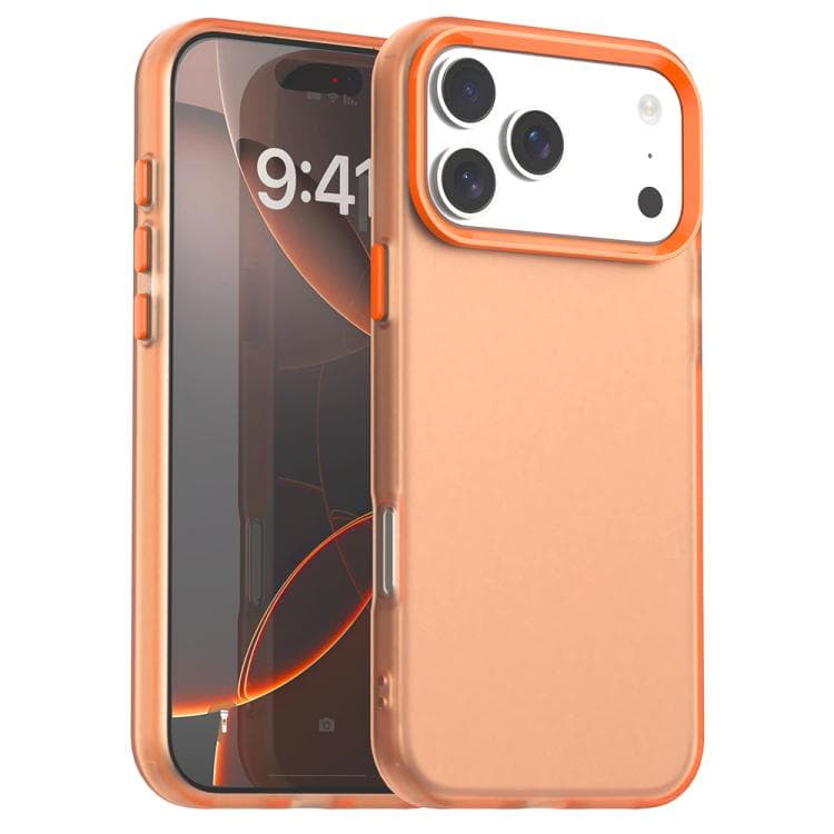 For iPhone 17 Pro Candy PC Hybrid TPU Shockproof Phone Case(Orange) - Immagine 1