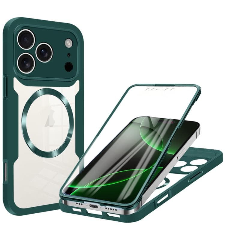 For iPhone 17 Pro CD Texture MagSafe Phone Case(Green) - Immagine 1