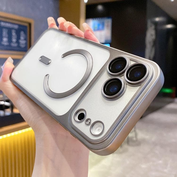 For iPhone 17 Pro Change to 17 Series Magnetic MagSafe Frosted TPU Phone Case(Grey) - Immagine 1