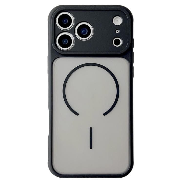 For iPhone 17 Pro Cooling Skin Feel Magnetic Phone Case(Black+Translucent Black) - Immagine 1