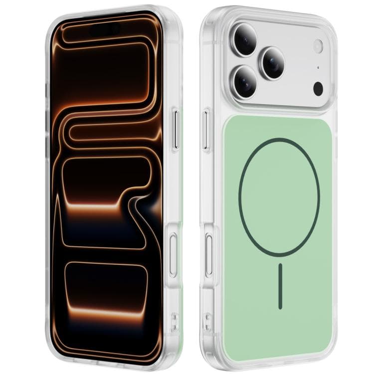 For iPhone 17 Pro Crystal Frosted Skin Feel Magnetic MagSafe Phone Case(Green) - Immagine 1