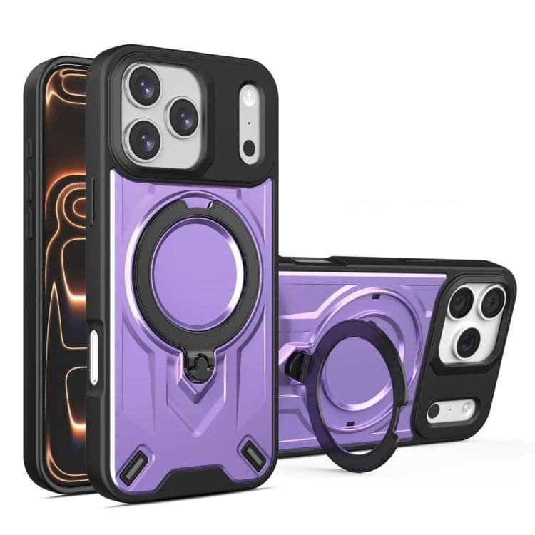 For iPhone 17 Pro Dijia Rotating Bracket Magnetic Phone Case(Purple) - Immagine 1