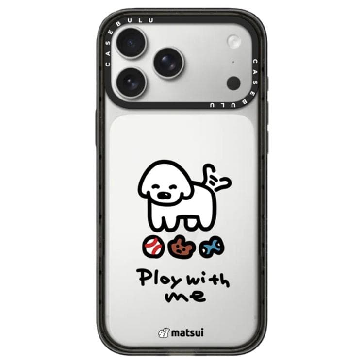 For iPhone 17 Pro Dogs Series Pattern Camera Control Button Transparent Acrylic Phone Case(Puppy Play) - Immagine 1