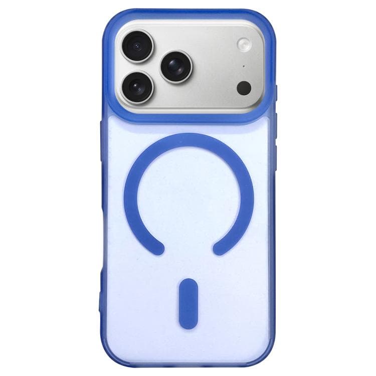 For iPhone 17 Pro Dual-Side Frosted MagSafe Clear Phone Case(Blue) - Immagine 1