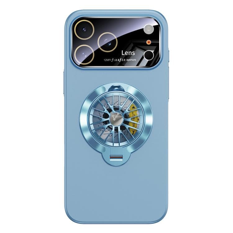 For iPhone 17 Pro Glaze PC Camera Window Gyro Kickstand Magnetic Phone Case(Blue) - Immagine 1
