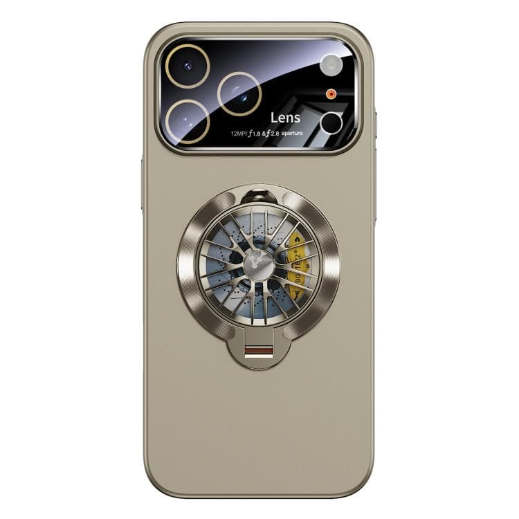 For iPhone 17 Pro Glaze PC Camera Window Gyro Kickstand Magnetic Phone Case(Grey) - Immagine 1
