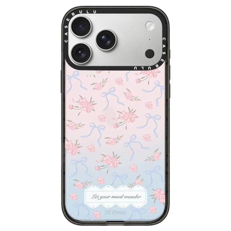 For iPhone 17 Pro Hi Forest Series Pattern Camera Control Button Transparent Acrylic Phone Case(Bow Flower) - Immagine 1