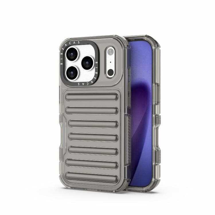 For iPhone 17 Pro High Transparency TPU Hybrid PC Airbag Phone Case(Transparent Black) - Immagine 1