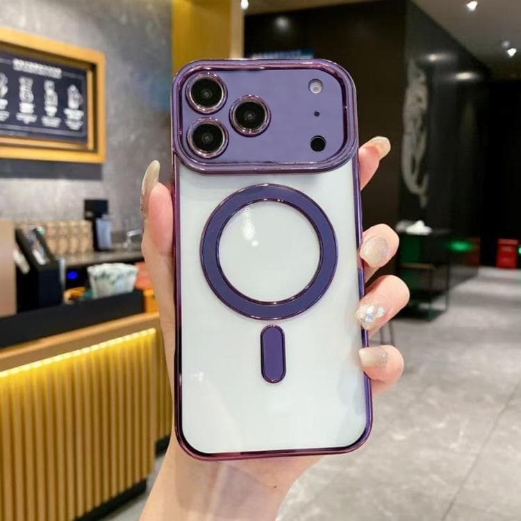 For iPhone 17 Pro Imitation Original Magsafe TPU Phone Case(Purple) - Immagine 1