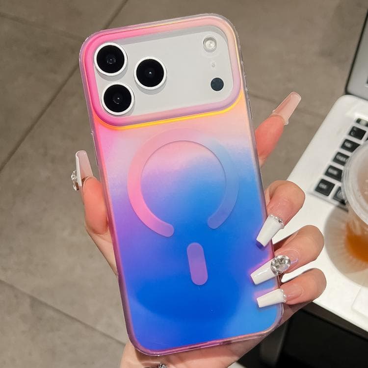 For iPhone 17 Pro Ink Gen2 Gradient MagSafe PC Hybrid TPU Phone Case(Pink) - Immagine 1
