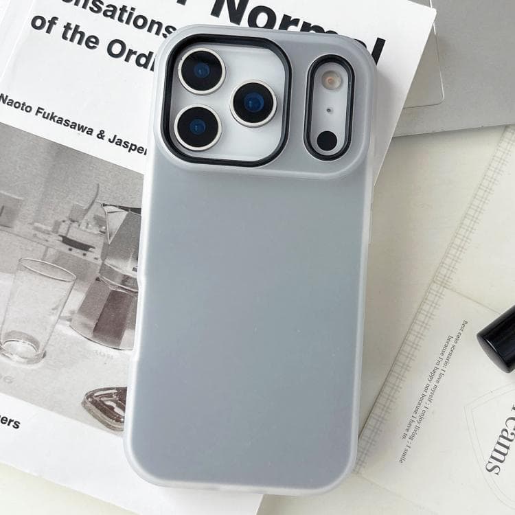 For iPhone 17 Pro Jelly Color Matte Feel PC Hybrid TPU Phone Case(Black) - Immagine 1
