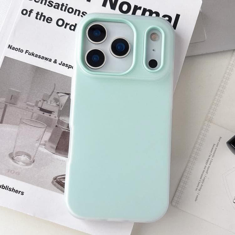 For iPhone 17 Pro Jelly Color Matte Feel PC Hybrid TPU Phone Case(Light Blue) - Immagine 1