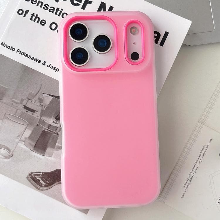 For iPhone 17 Pro Jelly Color Matte Feel PC Hybrid TPU Phone Case(Rose Red) - Immagine 1
