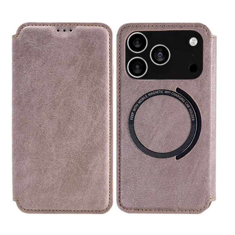 For iPhone 17 Pro Kalebol Flip Card Slot MagSafe Leather Phone Case(Pink) - Immagine 1