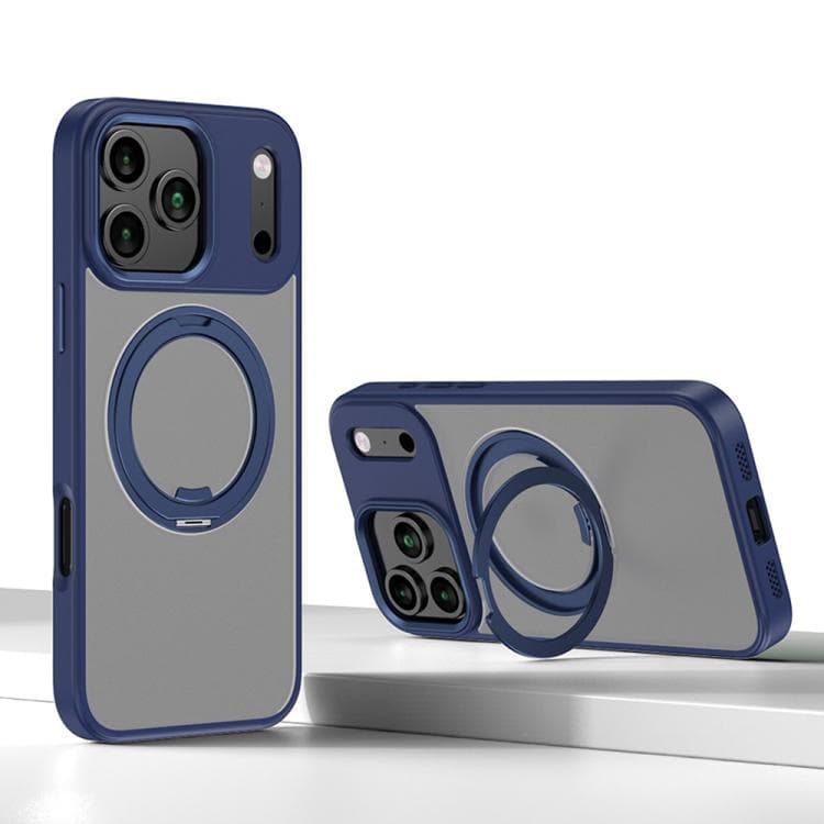For iPhone 17 Pro Kalebol Rotating Magnetic Holder MagSafe Phone Case(Blue) - Immagine 1