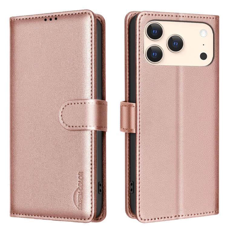 For iPhone 17 Pro Litchi Texture RFID Anti-theft Leather Phone Case(Gold) - Immagine 1