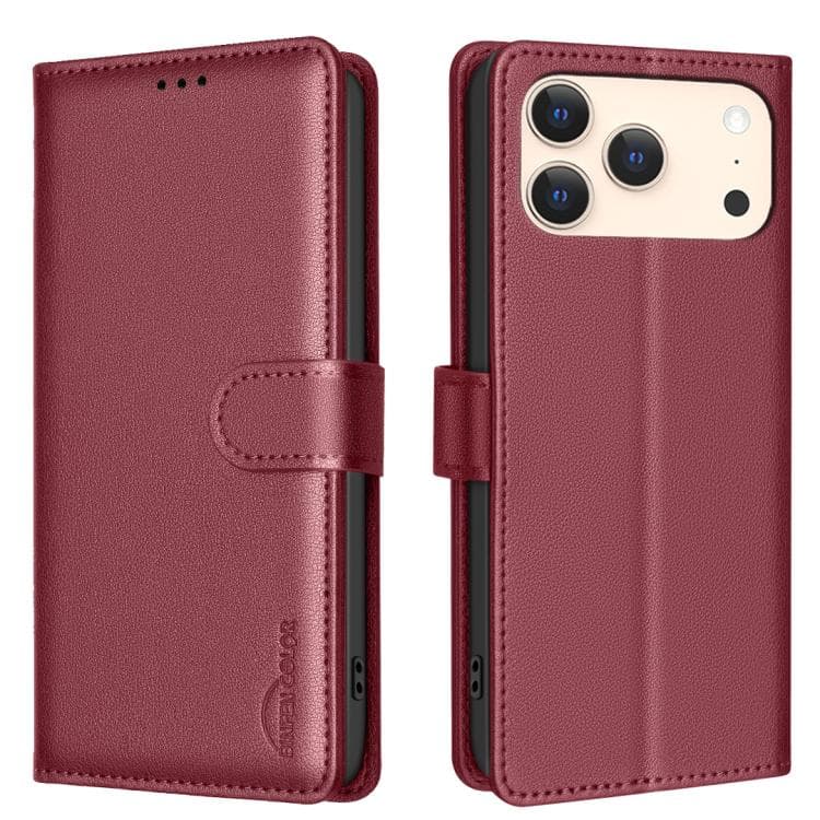 For iPhone 17 Pro Litchi Texture RFID Anti-theft Leather Phone Case(Red) - Immagine 1