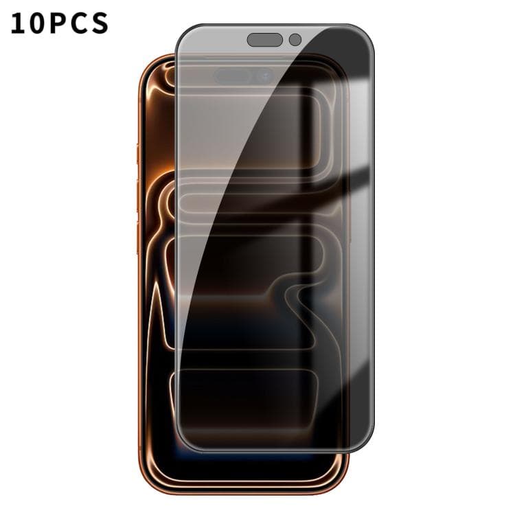 For iPhone 17 Pro Max 10pcs Kalebol High-Aluminum Screen-Printed Full-Coverage Black-Border Privacy Tempered Glass Film - Immagine 1