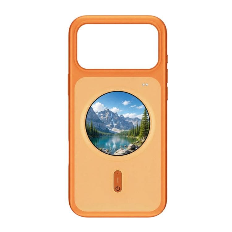Custodia per iPhone 17 Pro Max con schermo rotondo a colori HD da 1,85 pollici, custodia intelligente con proiezione dello schermo fai-da-te (Nero) - Immagine 1