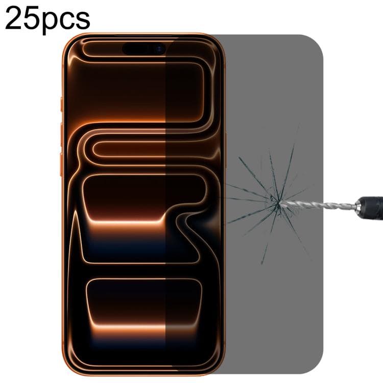 For iPhone 17 Pro Max 25pcs High Transparency Full Cover Anti-spy Tempered Glass Film - Immagine 1