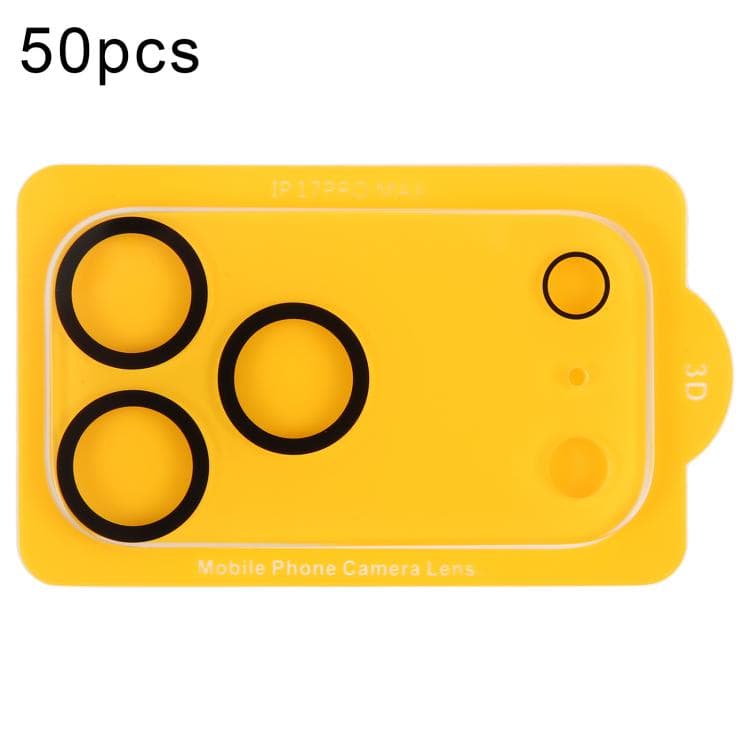 For iPhone 17 Pro Max 50pcs Silk Printed Large Arc Tempered Glass Back Camera Film - Immagine 1