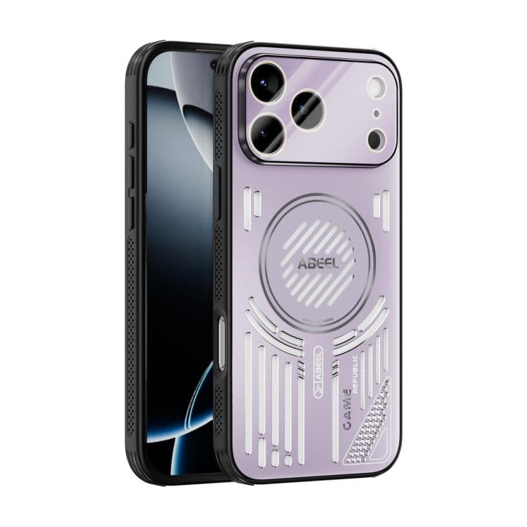 For iPhone 17 Pro Max ABEEL Ice Fox Series Magsafe Heat Sink Cooling Phone Case(Pink Purple) - Immagine 1