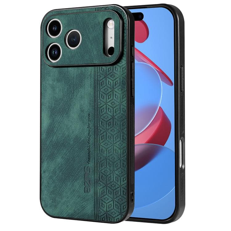 For iPhone 17 Pro Max AZNS 3D Embossed Skin Feel Phone Case(Dark Green) - Immagine 1