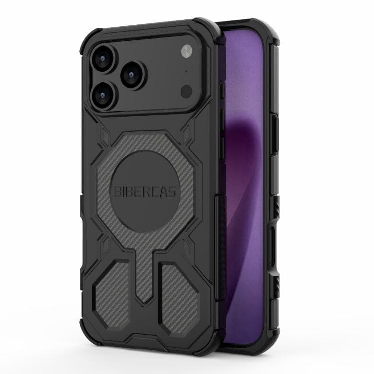 For iPhone 17 Pro Max BIBERCAS Real Color Series MagSafe Shockproof Phone Case(Black) - Immagine 1