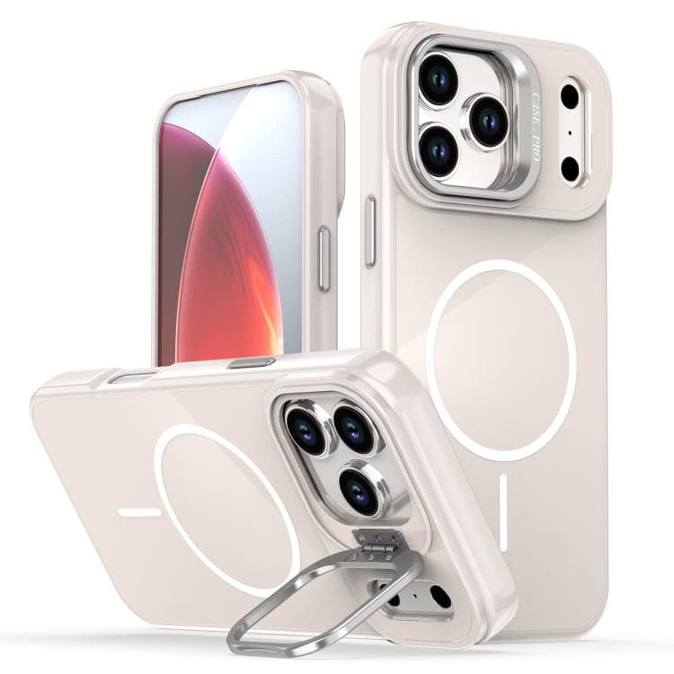 For iPhone 17 Pro Max Bright Color Imitation Camera Bracket Magsafe Phone Case(Summit Stone) - Immagine 1