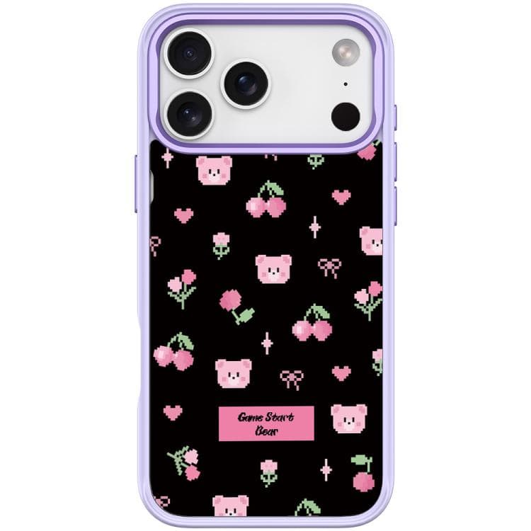 For iPhone 17 Pro Max Cherry Pattern Magnetic Phone Case(Light Purple) - Immagine 1