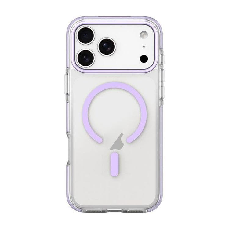 For iPhone 17 Pro Max Dual-Color PC Hybrid TPU Magnetic Phone Case(Purple) - Immagine 1