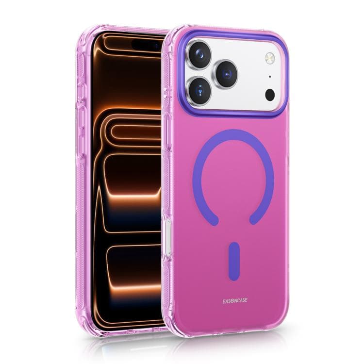 For iPhone 17 Pro Max EASONCASE IMD Dual-Sided Coating Airbag Shockproof Magnetic Phone Case(Pink) - Immagine 1