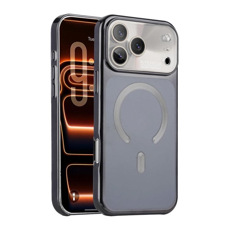 For iPhone 17 Pro Max Flowing Gold Phantom Magnetic Shockproof Phone Case(Black) - Immagine 1