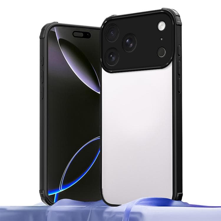 For iPhone 17 Pro Max Four Corners Shield Shockproof TPU Hybrid PC Phone Case(Black) - Immagine 1