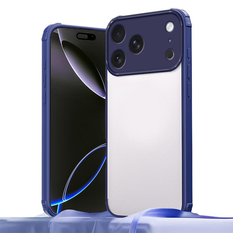 For iPhone 17 Pro Max Four Corners Shield Shockproof TPU Hybrid PC Phone Case(Blue) - Immagine 1