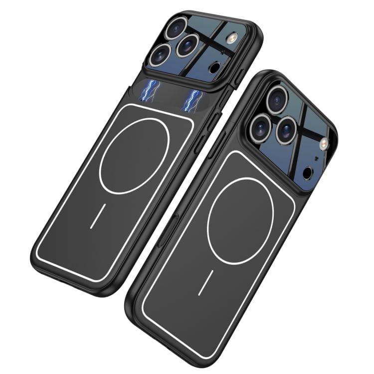 For iPhone 17 Pro Max GKK Color Master Splicing MagSafe Magnetic Frame Phone Case(Black) - Immagine 1