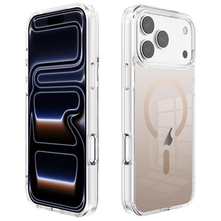 For iPhone 17 Pro Max Gradient Transparent PC MagSafe Phone Case(Gradient Brown) - Immagine 1