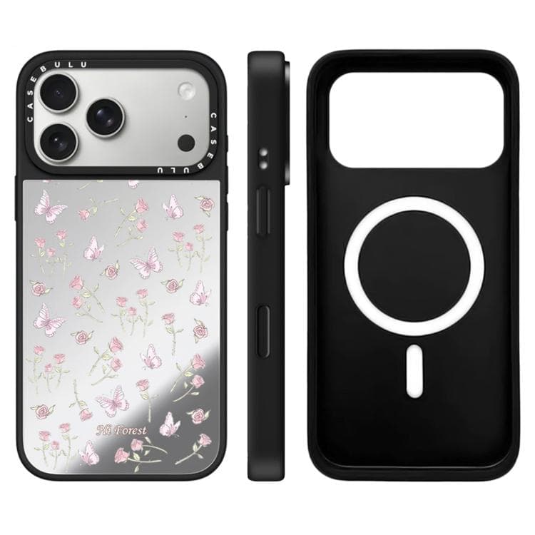 For iPhone 17 Pro Max Hi Forest Series Camera Control Button Mirror Magnetic Phone Case(Small Floral) - Immagine 1