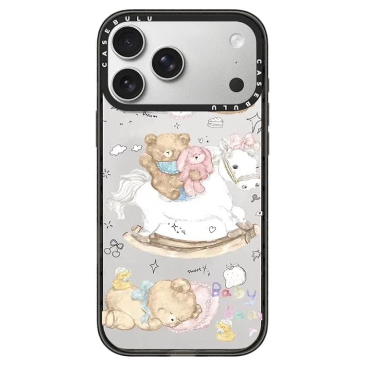 For iPhone 17 Pro Max Hi Forest Series Pattern Camera Control Button Transparent Acrylic Phone Case(Baby Dolls) - Immagine 1