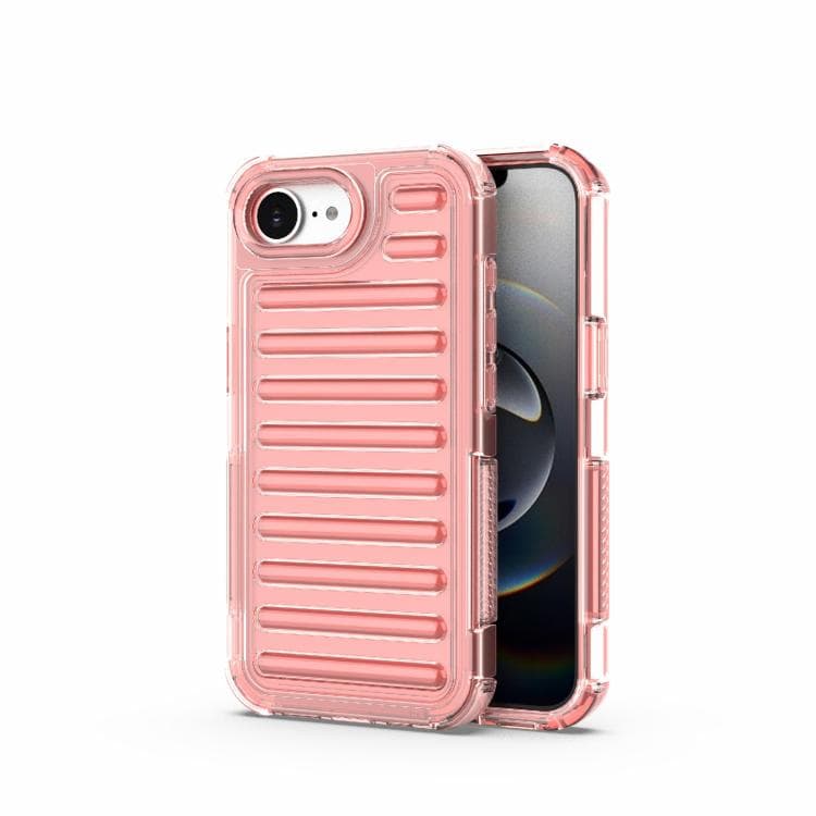 For iPhone 17 Pro Max High Transparency TPU Hybrid PC Airbag Phone Case(Peach Red) - Immagine 1